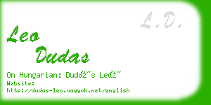 leo dudas business card